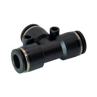 FLOFLEX COMPOSITE PUSH-IN PNEUMATIC FITTING, 3/8&quot;&quot; TUBE UNION TEE