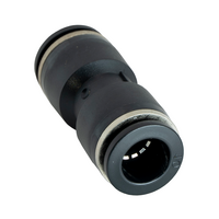 FLOFLEX COMPOSITE PUSH-IN PNEUMATIC FITTING, 3/8&quot; TUBE X 10MM TUBE REDUCING UNION