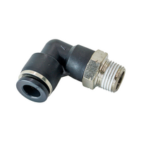 FLOFLEX COMPOSITE PUSH-IN PNEUMATIC FITTING, 6MM TUBE X 1/8&quot; NPT MALE 90 DEGREE REDUCING ELBOW