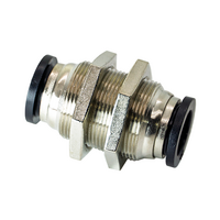 PM12 FLOFLEX FLOFLEX COMPOSITE PUSH-IN PNEUMATIC FITTING, 12MM TUBE UNION BULKHEAD