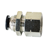 PMF1/4-1/4NPT FLOFLEX PMF1/4-1/4NPT FLOFLEX FLOFLEX COMPOSITE PUSH-IN PNEUMATIC FITTING, 1/4" TUBE X 1/4" NPT FEMALE BULKHEAD