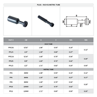 PP5/16 FLOFLEX FLOFLEX COMPOSITE PUSH-IN PNEUMATIC FITTING, 5/16" TUBE PLUG
