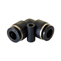 FLOFLEX COMPOSITE PUSH-IN PNEUMATIC FITTING, 1/4&quot; TUBE UNION 90 DEGREE ELBOW