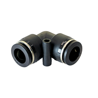 FLOFLEX COMPOSITE PUSH-IN PNEUMATIC FITTING, 12MM TUBE UNION 90 DEGREE ELBOW