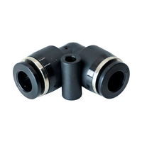 FLOFLEX COMPOSITE PUSH-IN PNEUMATIC FITTING, 6MM TUBE UNION 90 DEGREE ELBOW