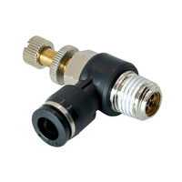 FLOFLEX COMPOSITE FLOW CONTROL, 5/16&quot; TUBE X 1/4&quot; NPT MALE REDUCER METER OUT - KNOB ADJUSTMENT