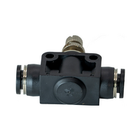 FLOFLEX PLASTIC PUSH-IN PNEUMATIC FITTING, 8MM TUBE INLINE - KNOB ADJUSTMENT
