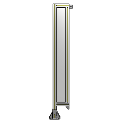 SINGLE PANEL-LEG ON LEFT WITH TIE PLATES AND ANGLE 1400MM X 200MM  1/4&quot; POLYCARBONATE, AS A KIT