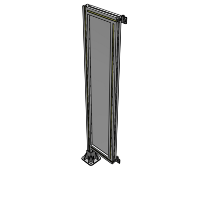 A1-1400-0300-0150-HYPFK SINGLE PANEL-LEG ON LEFT WITH HINGES 1400MM X 300MM 1/4" POLYCARBONATE, AS A KIT