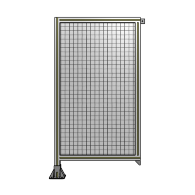 SINGLE PANEL-LEG ON LEFT WITH TIE PLATES AND ANGLE 1400MM X 750MM  1&quot; MESH, FULLY ASSEMBLED