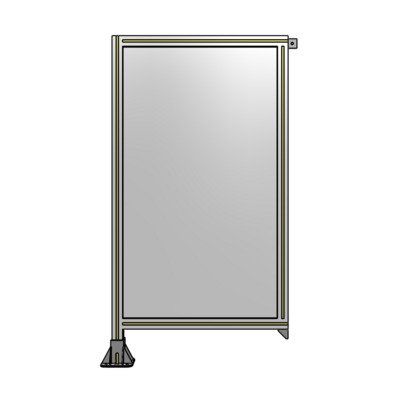SINGLE PANEL-LEG ON LEFT WITH TIE PLATES AND ANGLE 1400MM X 750MM  1/4&quot; POLYCARBONATE, AS A KIT
