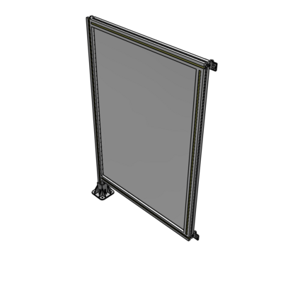 A1-1400-0900-0150-HYPFK SINGLE PANEL-LEG ON LEFT WITH HINGES 1400MM X 900MM 1/4" POLYCARBONATE, AS A KIT