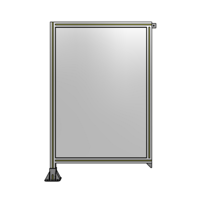 SINGLE PANEL-LEG ON LEFT WITH TIE PLATES AND ANGLE 1400MM X 900MM  1/4&quot; POLYCARBONATE, AS A KIT