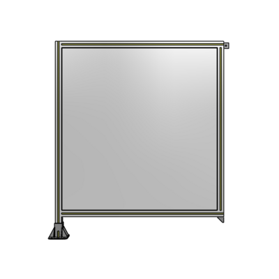 SINGLE PANEL-LEG ON LEFT WITH TIE PLATES AND ANGLE 1400MM X 1200MM  1/4&quot; POLYCARBONATE, AS A KIT