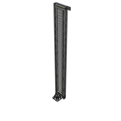 A1-1700-0200-0150-TYMFA SINGLE PANEL-LEG ON LEFT WITH TIE PLATES AND ANGLE 1700MM X 200MM  1" MESH, FULLY ASSEMBLED
