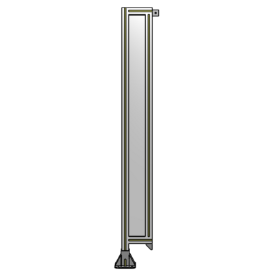 SINGLE PANEL-LEG ON LEFT WITH TIE PLATES AND ANGLE 1700MM X 200MM  1/4&quot; POLYCARBONATE, ASSEMBLED