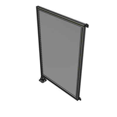 A1-1700-1050-0150-HYPFA SINGLE PANEL-LEG ON LEFT WITH HINGES 1700MM X 1050MM  1/4" POLYCARBONATE, FULLY ASSEMBLED