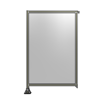 SINGLE PANEL-LEG ON LEFT WITH TIE PLATES AND ANGLE 1700MM X 1050MM  1/4&quot; POLYCARBONATE, AS A KIT
