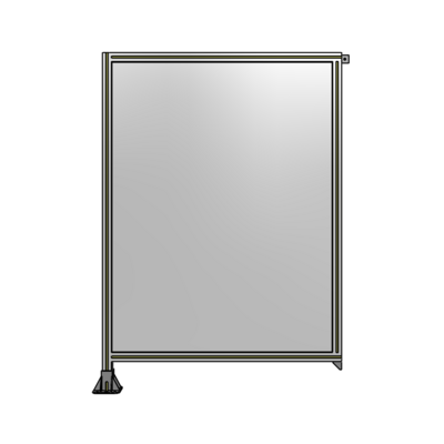 SINGLE PANEL-LEG ON LEFT WITH TIE PLATES AND ANGLE 1700MM X 1200MM  1/4&quot; POLYCARBONATE, AS A KIT
