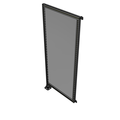 A1-2135-0900-0150-HYPFK SINGLE PANEL-LEG ON LEFT WITH HINGES 2135MM X 900MM  1/4" POLYCARBONATE, AS A KIT