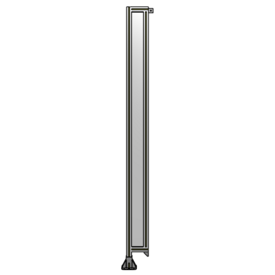 SINGLE PANEL-LEG ON LEFT WITH TIE PLATES AND ANGLE 2400MM X 200MM  1/4&quot; POLYCARBONATE, AS A KIT