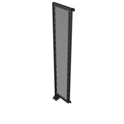 A1-2400-0450-0150-HYPFA SINGLE PANEL-LEG ON LEFT WITH HINGES 2400MM X 450MM  1/4" POLYCARBONATE, ASSEMBLED