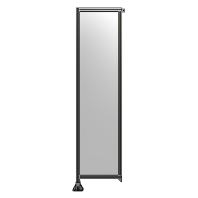 SINGLE PANEL-LEG ON LEFT WITH TIE PLATES AND ANGLE 2400MM X 600MM  1/4&quot; POLYCARBONATE, AS A KIT