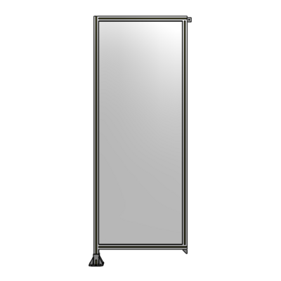 SINGLE PANEL-LEG ON LEFT WITH TIE PLATES AND ANGLE 2400MM X 900MM  1/4&quot; POLYCARBONATE, ASSEMBLED