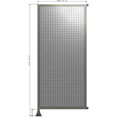 A1-2400-1050-0150-HYMFA SINGLE PANEL-LEG ON LEFT WITH HINGES 2400MM X 1050MM  1" MESH, FULLY ASSEMBLED