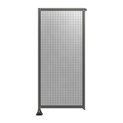 SINGLE PANEL-LEG ON LEFT WITH TIE PLATES AND ANGLE 2400MM X 1050MM  1&quot; MESH, FULLY ASSEMBLED