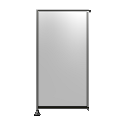 SINGLE PANEL-LEG ON LEFT WITH TIE PLATES AND ANGLE 2400MM X 1200MM  1/4&quot; POLYCARBONATE, AS A KIT
