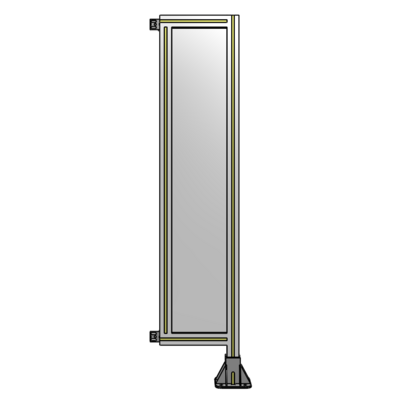 SINGLE PANEL-LEG ON RIGHT WITH HINGES 1400MM X 300MM  1/4&quot; POLYCARBONATE, AS A KIT