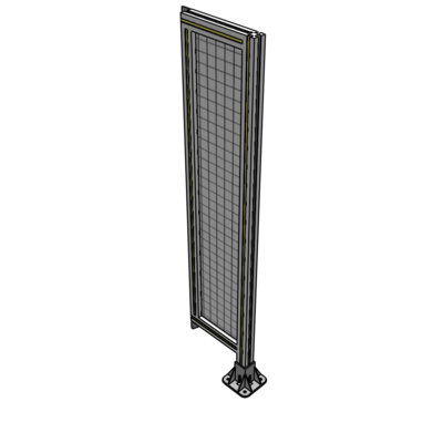 A2-1400-0300-0150-TYMFA SINGLE PANEL-LEG ON RIGHT WITH TIE PLATES AND ANGLE 1400MM X 300MM  1" MESH, FULLY ASSEMBLED
