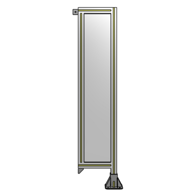 SINGLE PANEL-LEG ON RIGHT WITH TIE PLATES AND ANGLE 1400MM X 300MM  1/4&quot; POLYCARBONATE, AS A KIT