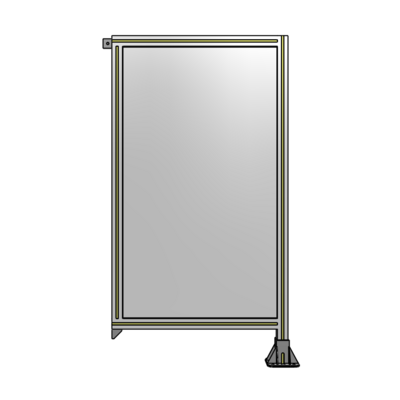 SINGLE PANEL-LEG ON RIGHT WITH TIE PLATES AND ANGLE 1400MM X 750MM  1/4&quot; POLYCARBONATE, AS A KIT