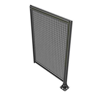 A2-1400-0900-0150-TYMFA SINGLE PANEL-LEG ON RIGHT WITH TIE PLATES AND ANGLE 1400MM X 900MM 1" MESH, FULLY ASSEMBLED