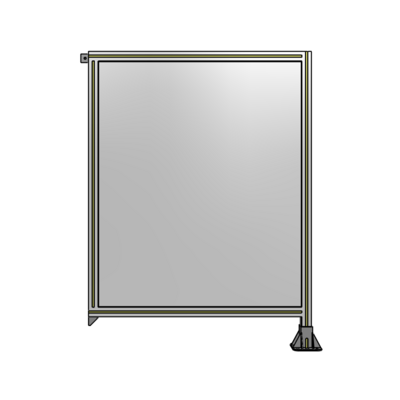 SINGLE PANEL-LEG ON RIGHT WITH TIE PLATES AND ANGLE 1400MM X 1050MM  1/4&quot; POLYCARBONATE, AS A KIT
