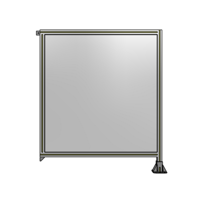 SINGLE PANEL-LEG ON RIGHT WITH TIE PLATES AND ANGLE 1400MM X 1200MM  1/4&quot; POLYCARBONATE, AS A KIT