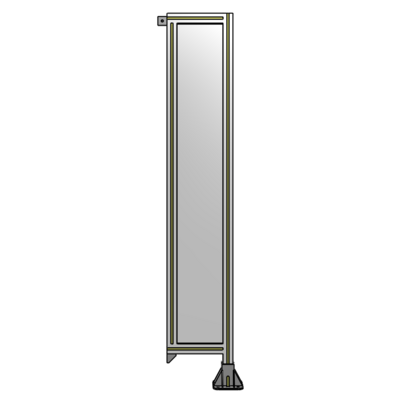 SINGLE PANEL-LEG ON RIGHT WITH TIE PLATES AND ANGLE 1700MM X 300MM  1/4&quot; POLYCARBONATE, AS A KIT