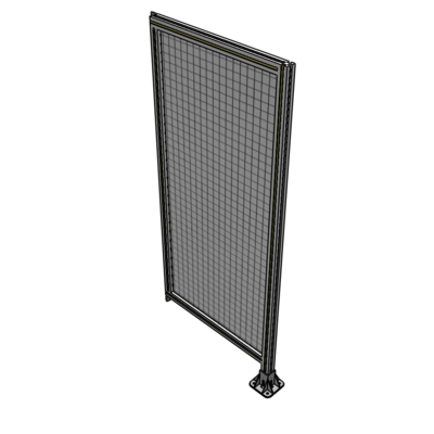 A2-1700-0750-0150-TYMFA SINGLE PANEL-LEG ON RIGHT WITH TIE PLATES AND ANGLE 1700MM X 750MM  1" MESH, FULLY ASSEMBLED