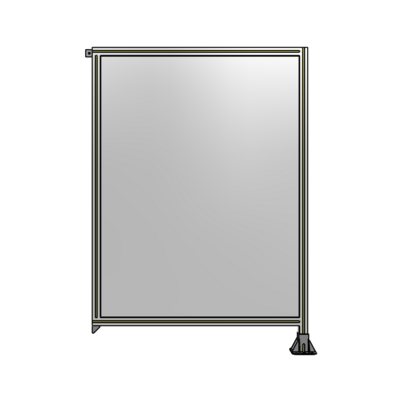 SINGLE PANEL-LEG ON RIGHT WITH TIE PLATES AND ANGLE 1700MM X 1200MM  1/4&quot; POLYCARBONATE, ASSEMBLED