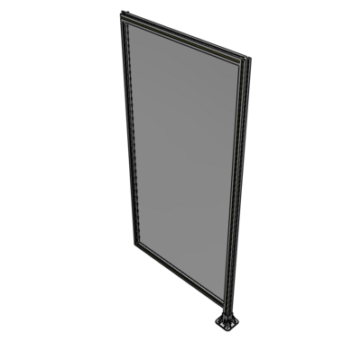 A2-2135-1050-0150-HYPFK SINGLE PANEL-LEG ON RIGHT WITH HINGES 2135MM X 1050MM  1/4" POLYCARBONATE, AS A KIT