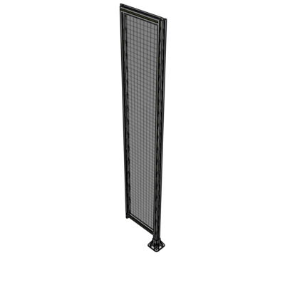 A2-2400-0450-0150-TYMFA SINGLE PANEL-LEG ON RIGHT WITH TIE PLATES AND ANGLE 2400MM X 450MM  1" MESH, FULLY ASSEMBLED