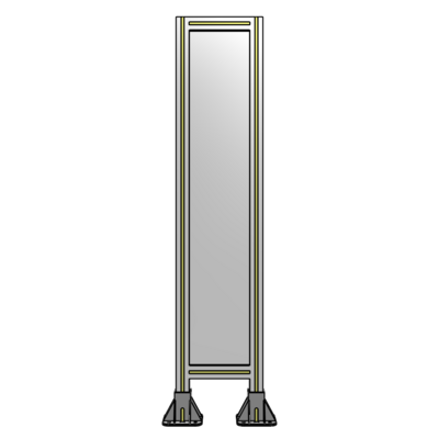 SINGLE PANEL-LEG ON  BOTH SIDES  1400MM X 300MM  1/4&quot; POLYCARBONATE, FULLY ASSEMBLED