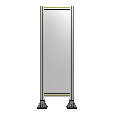 SINGLE PANEL-LEG ON  BOTH SIDES  1400MM X 450MM  1/4&quot; POLYCARBONATE, ASSEMBLED