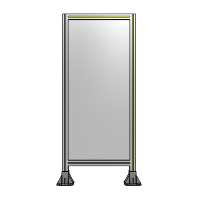 SINGLE PANEL-LEG ON  BOTH SIDES  1400MM X 600MM  1/4&quot; POLYCARBONATE, AS A KIT