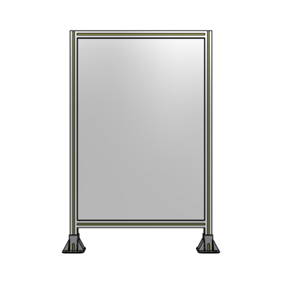SINGLE PANEL-LEG ON  BOTH SIDES  1400MM X 900MM  1/4&quot; POLYCARBONATE, FULLY ASSEMBLED