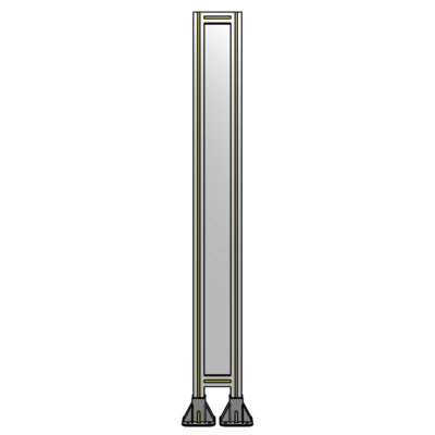 SINGLE PANEL-LEG ON  BOTH SIDES  1700MM X 200MM  1/4&quot; POLYCARBONATE, FULLY ASSEMBLED