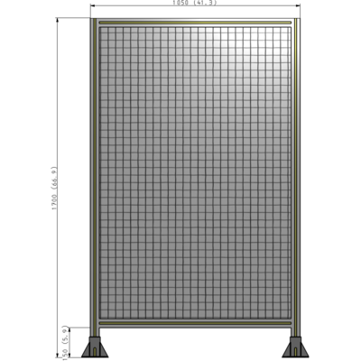 A3-1700-1050-0150-ZYMFK SINGLE PANEL-LEG ON  BOTH SIDES  1700MM X 1050MM  1" MESH, AS A KIT