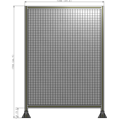 A3-1700-1200-0150-ZYMFK SINGLE PANEL-LEG ON BOTH SIDES 1700MM X 1200MM 1" MESH, AS A KIT